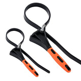 Supuse Rubber Strap Wrench Set, 2-Piece Heavy Duty Adjustable Rubber Belt Wrench for Oil Filter, Plumbing, Pipe, Jar Opener, Shower Head Removal (4" & 6")