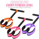 Upgraded Durable Pedal Resistance Band with Handle, Thickened Latex Tubes and Soft Foam Fabric Foot Pedal, Sit Up Exercise Equipment
