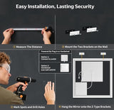 47"x47" LED Bathroom Mirror with Lights, Backlit+Frontlit, Anti-Fog