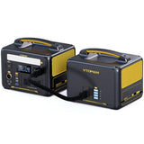 VTOMAN Jump600X 600W Portable Power Station with 640Wh Extra Battery, 939Wh Solar Generator LiFePO4 Battery, Peak 1200W AC Outlet, PD 60W USB-C, 3x12V/10A DC for Outdoor Camping, Off-grid, Home Backup