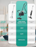 Zerpyor Steam Mop, 19 in 1 Detachable Steam Cleaner, 54OZ Tank, 10S Heat-up, Pressurized Deep Cleaning Steamer, 3-Level Temp & 221°F for Floors, Carpets, Tiles, BBQ grill, Car, Window (MINT GREEN)