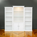 78.75" Tall 3-Piece Bookcase Display Cabinet with 5-Color LED Light