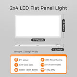 30 Pack 2x4 LED Flat Panel Light Drop Ceiling, 0-10V Dimmable