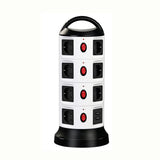 RXXCMD Vertical Power Strip Multiple Tower Socket Surge Protector EU Pluging Outlets with Switchable 1.8m Extension Cable Home Office(4 Layers 15 Outlets)