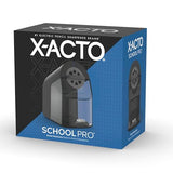 X-ACTO Pencil Sharpener, School Pro Electric Pencil Sharpener, With Six Size Dial, XL Shavings Bin, Black, 1 Count - Heavy Duty