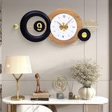 AXAORIRA 38x17 Inches Wall Clock Battery Operated Silent Non-Ticking, Modern Large Decorative Analog Clocks for Living Room, Bedroom, Apartment - Abstract Art Home & Office Decor, Easy to Read