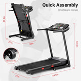 THERUN Incline Treadmill, 0-12% Incline Treadmill for Running and Walking, 300 lbs Weight Capacity, Wide Belt,3.0HP,18" LED Screen, 2 Layers Shock-Absorbing Red