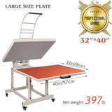 Large Professional Digital Control Heat Transfer Machine for Sublimation, Sliding Base Design