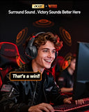 PS5 Headset with 2.4GHz for Ps5, Ps4, PC, Switch, Bluetooth 5.3 + 100Hrs Gaming Headphones with Noise Canceling Mic for Laptop