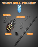 Xpoovv Outdoor Speakers Bluetooth Waterproof,Gifts for Men Women Dad Father,LED Flame Speaker Portable Bluetooth Speakers with Stakes/Poles/Hook Loud Sound 24H Playtime for Patio/Party/Camping 2 Pack