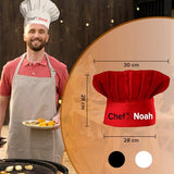 Personalized BBQ Chef Hat with Custom Name, Adjustable for Men - Ideal Gift for Father's Day & Birthdays