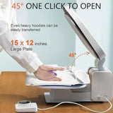 2 in 1 Heat Press Machine for T-Shirts and Hats, 15x12 Inch Professional T-Shirt Press Machine for Sublimation