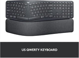 Wireless Ergonomic Keyboard - Split Keyboard, Wrist Rest, Natural Typing, Stain-Resistant Fabric
