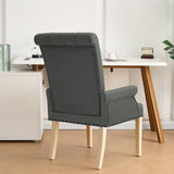 adochr Upholstered Fabric Accent Dining Chair, Arm Dining Chair