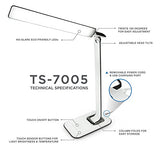 Desk Lamp With USB Charging Port Dimmable Touch Controls w/Color Adjustment, Eye Care Task Lamp