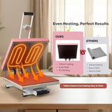 16x24 Inch Heat Press Machine,Semi-Auto Open T-Shirt Press with Slide-Out Drawer