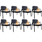 Big & Tall Waiting Room Guest Chair Comfortable Reception Chairs with Bonded Leather Padded Arm Rest for Office Reception