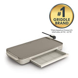bella 10" x 20" Electric Griddle with Warming Tray, EverGood™ Ceramic Nonstick Coating & Removable Temperature Probe, Dishwasher-Safe Drip Tray & Cool Touch Handles, 1500 Watt, Oatmilk