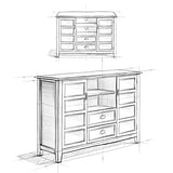SIMPLIHOME Burlington 54" Wide Solid Wood TV Stand in Mahogany Brown