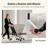 47.2in Flip Top Folding Conference Room Table with Rolling Wheels