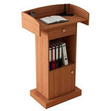 BIBOYA Podium Heavy Duty Lectern Stand Podium, Large Storage Area Speaking Lectern Laptop Stand for Churches
