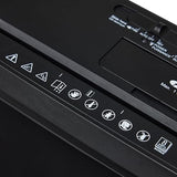 8-Sheet Strip Cut Paper, CD, and Credit Card Shredder, 3.4 gallons, Black Amazon Basics