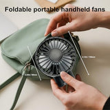 YIYEDWQ Portable Handheld Fan 5000mAh, Rechargeable Mini Fan with LED Display, 180° Foldable Small Desk Fan, 4 Speeds Quiet Personal Fan for Travel Makeup Office Outdoor - Black