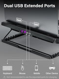 Kootek Laptop Cooling Pad, Laptop Cooler with 5 Quiet Fans for 12"-17" Computer PC Notebook Gaming Laptop Fan