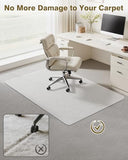 Blvornl 10Pack 34.5"*47.1" Hard Material Chair Mat for High Pile Carpet and Hardwood Floor
