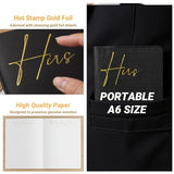 Wedding Vow Books His and Hers - Black & White Hardcover Small Notebook with Gold Foil, Wedding Must Haves Stuff, Bride to be Decorations & Vow Renewal Gifts for Couples 2025(2 Pack, 5.9"x3.9")