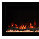 Modern Ember Highmark 60 Inch Smart Linear Electric Fireplace - Premium Flame with 10 Colors, Sleek Hidden Vent Design, Install Recessed in-Wall or Wall-Mount, WiFi Enabled.