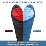 QEZER 0 Degree Down Sleeping Bag for Adults with 650 Fill Power for 27℉-0℉ Cold Weather Lightweight Sleeping Bag
