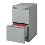 Pemberly Row 20" 2-Drawer Modern Metal Mobile Pedestal Filing Cabinet