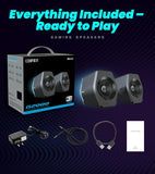 Edifier G2000 RGB Gaming Speakers, 32W Peak Power, Compact Design for PC/PS4/Desktop
