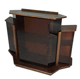 FixtureDisplays® Large Delux Church Pulpit 61" Wide X 24" Deep X 47" Tall Wood Acrylic Preach Lectern Conference Podium