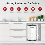 CAMPLUX Tank Water Heater Electric,10 Gallon Point of Use Hot Water Heater (ME100B) 120V 1500W, Easier Using with Adjustable Thermostat, Save Time, UL Listed