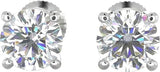 1/5 to 2 Carat TW Natural Real Diamond Solitaire Studs Earrings