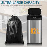 BestOffice 22 Gallons Automatic Sensor Large Kitchen Trash Can with Stainless Steel