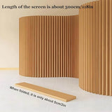 Adjustable Foldable Kraft Paper Room Divider, Portable Freestanding Partition, 6x2.4m Brown & White