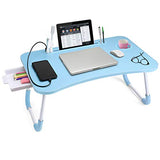 Portable Bed Desk for Laptop, Computer Tray with Cup Holder Notebook Stand Reading Holder for Couch Floor