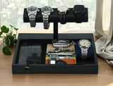 Hit design Watch Display Stand for Men, Watch Holder Organizer for Men with Bracelet Display Stand, Watch Organizer and Watch Storage Tray, Watch Holder Display Stand for Watches and Bracelets