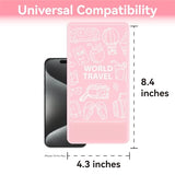 Huogantom Airplane Phone Holder Mount, Travel Essentials Flexible Phone Holder, Airplane Tablet Holder for Flying, Desk, Compatible with iPhone, Smartphone, Tablet, Pink