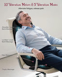 THERAZZAGGE Vibration Back Massager with Heat,Chair Massager Cushion with 10 Vibration Motors & 5 Modes,Massage Pad for Office/Home Use