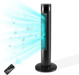 Antarctic Star Tower Fan Portable Electric Oscillating Fan Quiet Cooling Remote Control Standing Bladeless Floor Fans 3 Speeds Wind Modes Timer Bedroom Office (36 inch, Black)