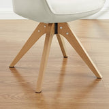 Art Leon Beech Wood Swivel Desk Chair for Home Office, No Wheels