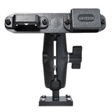 UAYESOK 2-in-1 Handheld Radios Bracket Clip Mount & Walkie Talkie Speaker Mic Holder (Screw Hole+3M Adhesive Back Installation)