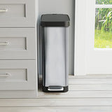 Glad Slim Trash Can with Clorox Odor Protection - Narrow Kitchen Garbage Bin with Soft Close Lid