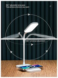 BueRallan 2PCS LED Desk Lamps, Table Lamp, Night Stand Light for Home, 3 Lighting Modes, Wireless Fast Charging