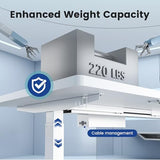 FEZIBO 71 x 37 Inch Electric Standing Desk with Integrated Dual-Beam & Cable Management