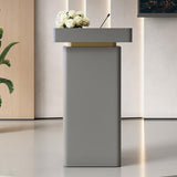 Bcofo Heavy Duty Metal Speech Stand Podium Lectern with Storage Shelves Easy to Install for Church Office